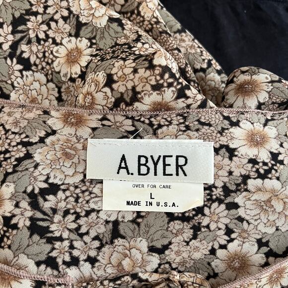 Vtg Y2K 2000s Dark Floral Bell Sleeve Blouse Wmns L Boho Whimsygoth Grunge - Picture 7 of 9